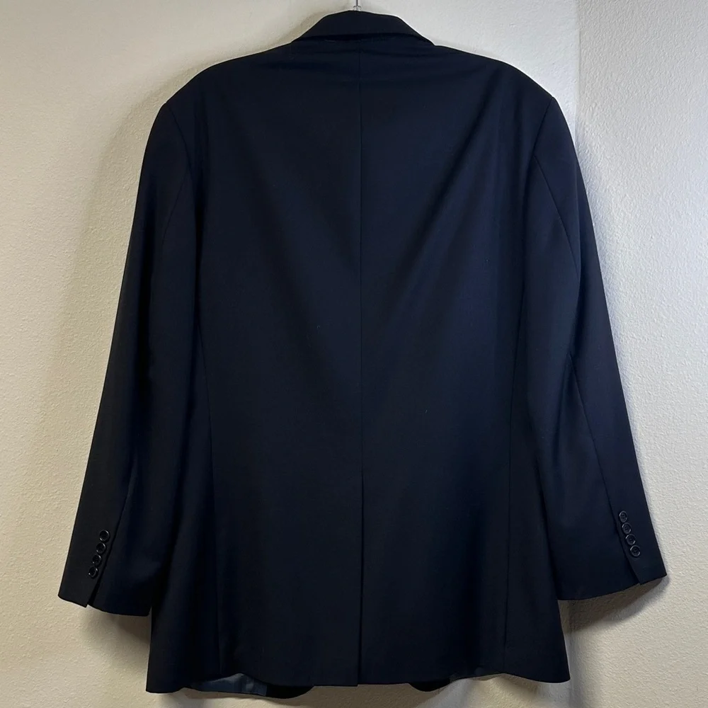 Nautica Men’s Navy 100% Wool Sport Coat Blazer 42R Classic Tailored Jacket